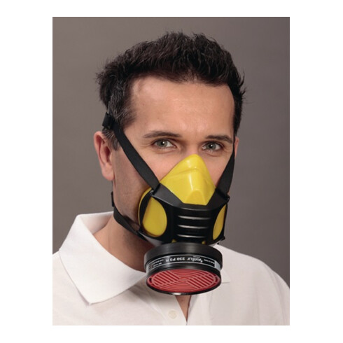 Ekastu Halbmaske Polimask Gamma Silikone o.Filter DIN EN140 f. Brillenträger