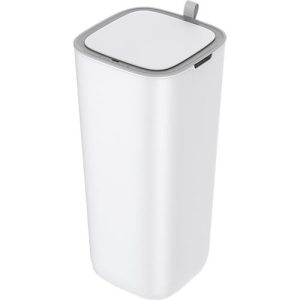 EKO Morandi Smart Sensor-Abfalleimer, Kunststoff, Touch-Bedienfeld, geruchsabdichtend, B 271 x T 271 x H 591 mm, 30 Liter, weiß
