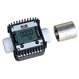 Elektrischer Durchflusszähler K24 für CEMO CUBE Tanks für AdBlue®, Kunststoff, 6-100 l/min, 1′ AG, mit Muffe 1′ Edelstahl