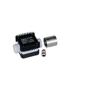 Elektrischer Durchflusszähler K24 Puls für CEMO CUBE Tanks für AdBlue®, Kunststoff, 87,73 Pulse/l, 5 – 120 l/min, 1“ AG, mit Muffe 1“ aus Edelstahl Elektrischer Durchflusszähler K24 Puls für CEMO CUBE Tanks für AdBlue®, Kunststoff, 87,73 Pulse/l, 5 – 120 l/min, 1“ AG, mit Muffe 1“ aus Edelstahl