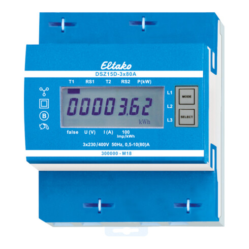Eltako Drehstromzähler MID, geeicht DSZ15D-3x80A MID