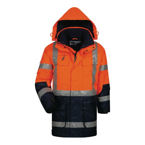 Elysee Warnschutzparka 4in1 orange/marine Gr.L EN471