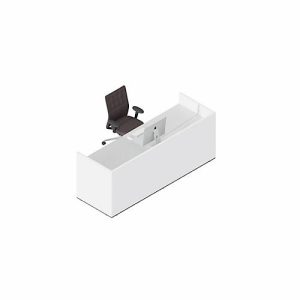 Empfangstheke Basic C, weiß, B 1280 mm