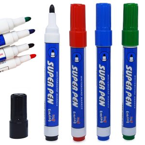 4 Stück Whiteboard-Marker schwarz. rot. blau. grün