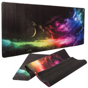 Gaming Schreibtisch-Unterlage Mauspad XL 80x30cm Weltraum