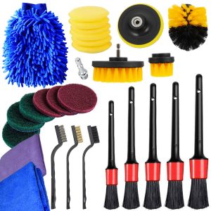 Reinigungsbürsten & Polierschwämme für Bohrmaschine 28er-Set