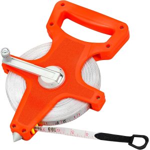 Maßband Rollmaßband Glasfaser 30m mit Klapp-Kurbel