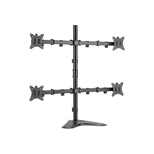 equip - Befestigungskit (Montagearm für Vierfach-Bildschirm) - neigbar - für 4 LCD-Anzeigen - Kunststoff, Metall - Schwarz