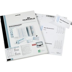 Ersatzschilder für Tischnamensschilder, 52/104×100 mm, 40 St. Ersatzschilder für Tischnamensschilder, 52/104×100 mm, 40 St.