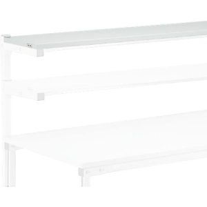 Etagenbord Treston SH 120, bis 50 kg, B 1200 x T 310 x H 1550 mm, höhenverstellbar, Spanplatte, lichtgrau RAL 7035