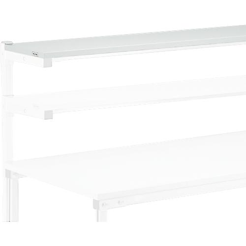 Etagenbord Treston SH 120, bis 50 kg, B 1200 x T 310 x H 1550 mm, höhenverstellbar, Spanplatte, lichtgrau RAL 7035