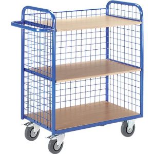 Etagenwagen, m. Gitterwänden, 3-seitig, 35 kg Etagenwagen, m. Gitterwänden, 3-seitig, 35 kg
