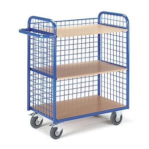 Etagenwagen, m. Gitterwänden, 3-seitig, 40 kg Etagenwagen, m. Gitterwänden, 3-seitig, 40 kg