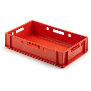 Euro Box Fleischkasten, lebensmittelecht, Inhalt 25,3 L, geschlossene Version, rot