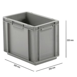 Euro Box Serie EF 3220, aus PP, Inhalt 9 L, geschlossene Wände, Unterfassgriff, 9 l, grau Euro Box Serie EF 3220, aus PP, Inhalt 9 L, geschlossene Wände, Unterfassgriff, 9 l, grau