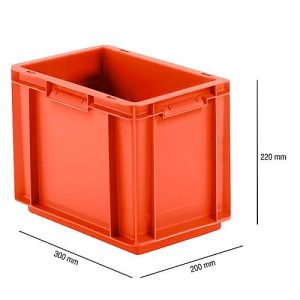 Euro Box Serie EF 3220, aus PP, Inhalt 9 L, geschlossene Wände, Unterfassgriff, 9 l, rot Euro Box Serie EF 3220, aus PP, Inhalt 9 L, geschlossene Wände, Unterfassgriff, 9 l, rot