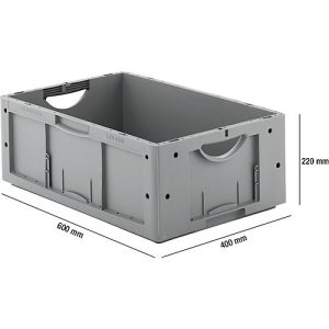 Euro Box Serie LTB 6220, aus PP, Inhalt 41 L, ohne Deckel, grau