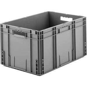 Euro Box Serie MF 6320, aus PP, Inhalt 62,3 L, Durchfassgriff, grau Euro Box Serie MF 6320, aus PP, Inhalt 62,3 L, Durchfassgriff, grau