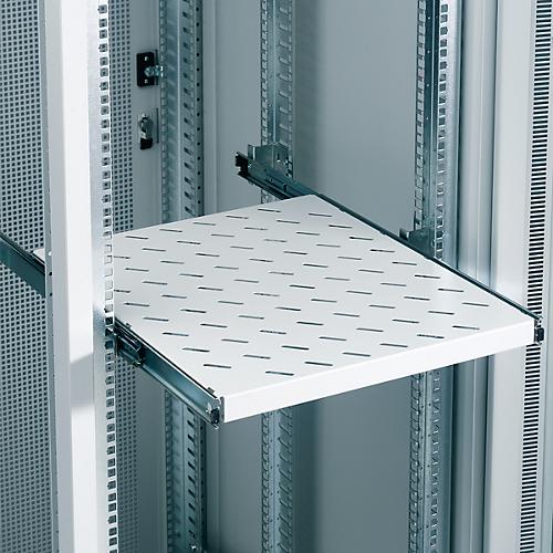 Fachboden (19'), für Server-Schrank, ausziehbar, 500 mm tief, Lüftungsschlitze
