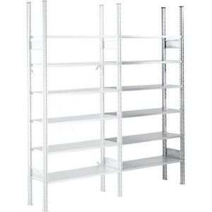 Fachbodenregal SSI Schäfer R3000, Anbauregal, 5 lackierte Böden, B 1315 x H 1960 mm