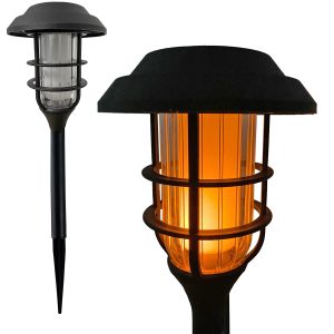Solar LED-Fackellicht im Stile klassischer Laterne