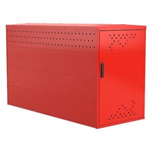 Fahrradgarage BikeBox 1 G mit Giebeldach, verkehrsrot RAL 3020
