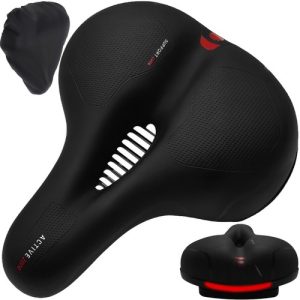 Komfort-Fahrradsattel Classic Deluxe. belüftet. schwarz 2420cm