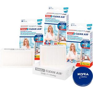 Feinstaubfilter tesa® Clean Air®, für Drucker/Fax/Kopierer, Größe S + 1 x 75 ml Dose Nivea-Creme GRATIS Feinstaubfilter tesa® Clean Air®, für Drucker/Fax/Kopierer, Größe S + 1 x 75 ml Dose Nivea-Creme GRATIS