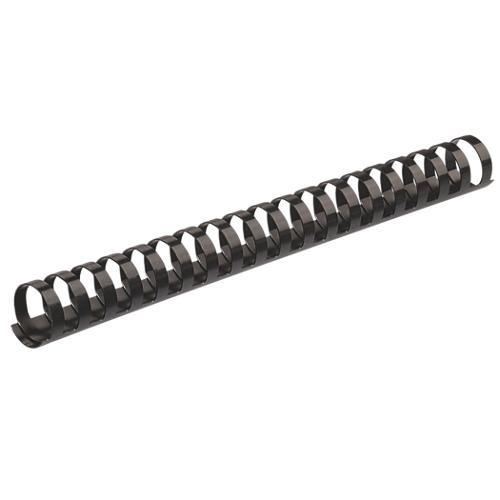 Fellowes Plastik-Binderücken, Format 16 mm, 25 Stück, f. Plastikbindemaschinen, schwarz, 25 Stück