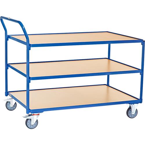fetra® leichter Tischwagen, 3 Böden, 1200 x 800 mm