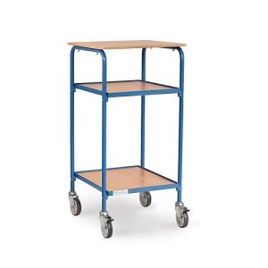 fetra® Rollpult, 4 Lenkrollen, 2 variable Ablageböden, Schreibfläche 605 x 591 mm