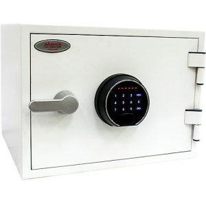 Feuerschutzschrank FS 1281 F, mit Fingerprintschloss, Stahl, signalweiß RAL 9003 Feuerschutzschrank FS 1281 F, mit Fingerprintschloss, Stahl, signalweiß RAL 9003