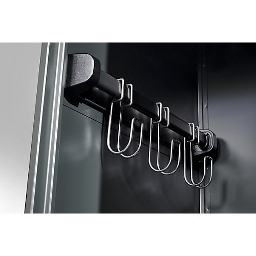 Feuerwehrspind C+P Evolo Maxi, 4 Abteile für 2 Personen, ohne Helmhalter, Bodengleiter, B 1300 x T 500 x H 1850 mm, RAL 3000 Feuerrot