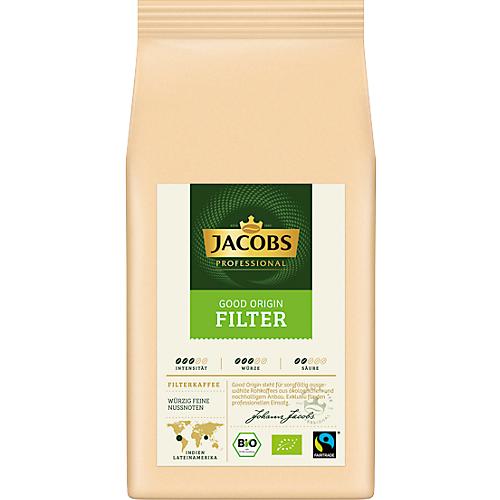 Filterkaffee Jacobs Krönung Good Origin, 1kg, Fairtrade und Bio zertifiziert, Karamellnote, fruchtiges Aroma
