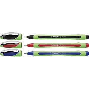 Fineliner Schneider Xpress, Strichstärke 0,8 mm, dokumentenecht, ergonomisch geformt, Kunststoff & Edelstahl, farbsortiertes 3er-Set in Etui