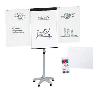 Flipchart Maul MAULstandard, höhenverstellbar, Hochformat, Papierblock + Schreibmarker farbsortiert Flipchart Maul MAULstandard, höhenverstellbar, Hochformat, Papierblock + Schreibmarker farbsortiert