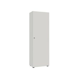 Flügeltürenschank 1-türig, ohne Akustikfront, B600 mm, silber
