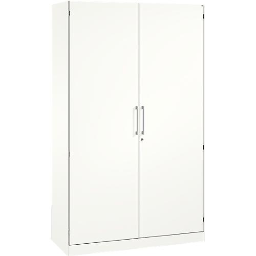 Flügeltürenschrank ASISTO C 3000, 5 Ordnerhöhen, B 1200 mm, weiß/weiß
