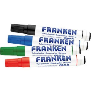 Franken Kombimarker Magwrite Z1703, 4 Stück, farblich sortiert, magnetisch, inkl. Schwamm