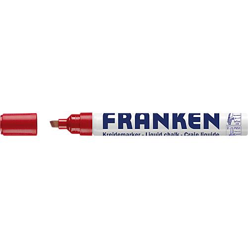 Franken Kreidemarker ZKM01, Keilspitze, Strichstärke 2-5 mm, Tinte auf Wasserbasis, rot