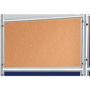 Franken Stellwandtafel ECO beidseitig, Kork/Kork, Aluminiumrahmen, 1200×600 mm