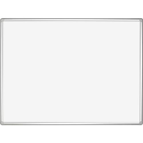 Franken Whiteboard PRO, emailliert, Wandmontage im Hoch- & Querformat, Stahl weiß lackiert & Aluminiumrahmen, magnethaftend, Ablageschale, 1200 x 2400 mm