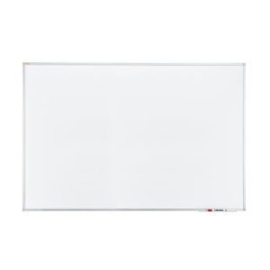 Franken Whiteboard X-tra! Line, Wandmontage im Hoch- & Querformat, weiß emailliert, antimikrobiell, Aluminiumrahmen, magnethaftend, Ablageschale, B 1800 x H 1200 mm, SC3805
