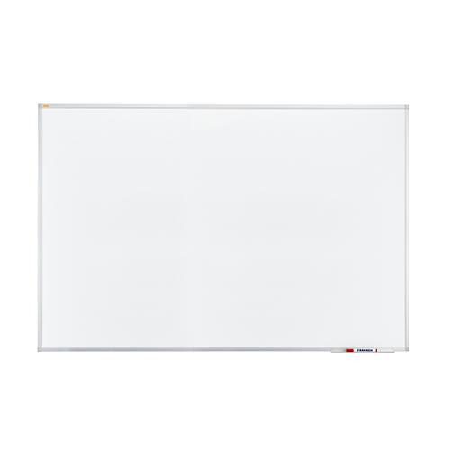 Franken Whiteboard X-tra! Line, Wandmontage im Hoch- & Querformat, weiß emailliert, antimikrobiell, Aluminiumrahmen, magnethaftend, Ablageschale, B 1800 x H 1200 mm, SC3805