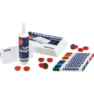 Franken Zubehörset Z1951, mit 250 ml Spray, Tafelwischer, Magnete & Tafelschreiber Franken Zubehörset Z1951, mit 250 ml Spray, Tafelwischer, Magnete & Tafelschreiber