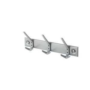 Garderobenleiste, 430 mm breit, 3 Hut-/6 Mantelhaken