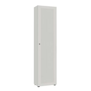 Garderobenschrank, 1-türig, B 60 cm, 6OH, weißaluminium Garderobenschrank, 1-türig, B 60 cm, 6OH, weißaluminium