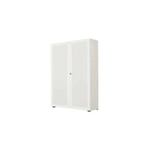 Garderobenschrank, 2-türig, B 100 cm, 6 OH, weiß