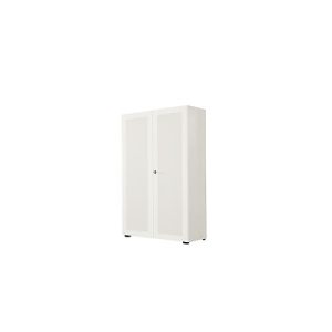 Garderobenschrank, 2-türig, B 80 cm, 5 OH, weiß