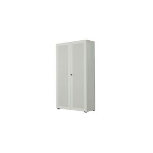 Garderobenschrank, 2-türig, B 80 cm, 6 OH, lichtgrau Garderobenschrank, 2-türig, B 80 cm, 6 OH, lichtgrau